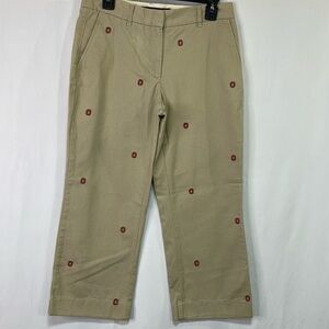 🥜  nwt OSU colony sportswear khaki flat front Ohio State capris